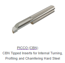 PICCO INSERTS BORING PROFILING CHAMFERING CBN