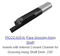 PICCO INSERTS GROOVE ALONG SHAFT THRU COOLANT