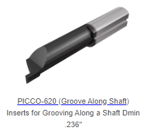 PICCO INSERTS GROOVE ALONG SHAFT