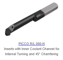 PICCO INSERTS TURNING / 45 DEG CHAMFERING THRU COOLANT