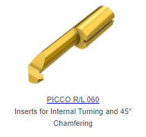 PICCO INSERTS TURNING / 45 DEG CHAMFERING