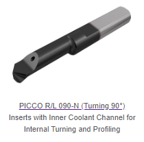 PICCO INSERTS TURNING/PROFILING THRU COOLANT